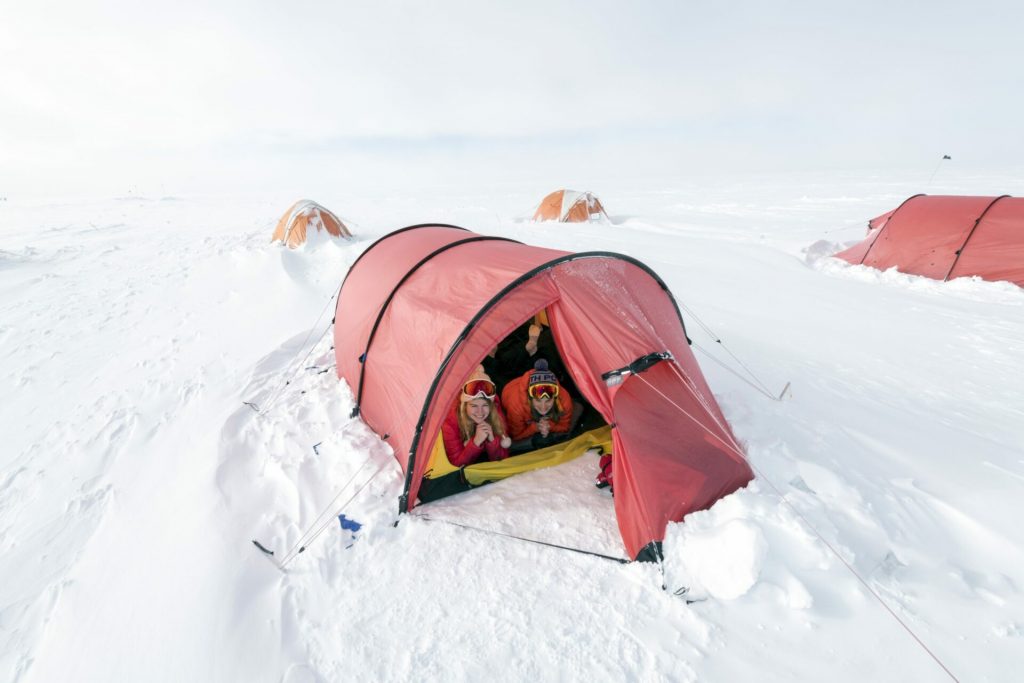 Campers at the South Pole