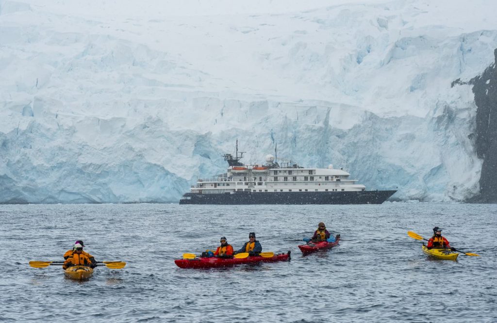 Antarctic cruise to Peninsula features kayaking